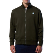 North Sails Felpa manica lunga BASIC FULL ZIP SWEATSHIRT verde militare 691256-0437