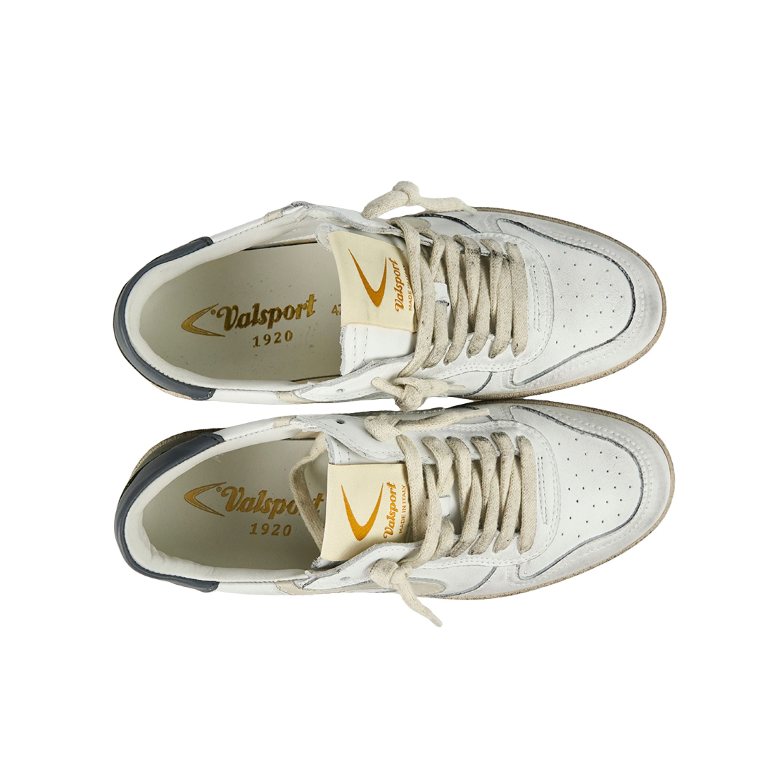 Valsport Scarpa Sneaker Davis Heritage in Nappa Bianco Verde Foresta Uomo