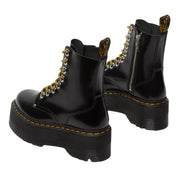 Dr. Martens Stivale con Platform Jadon Max Black Buttero in Pelle Nero Donna