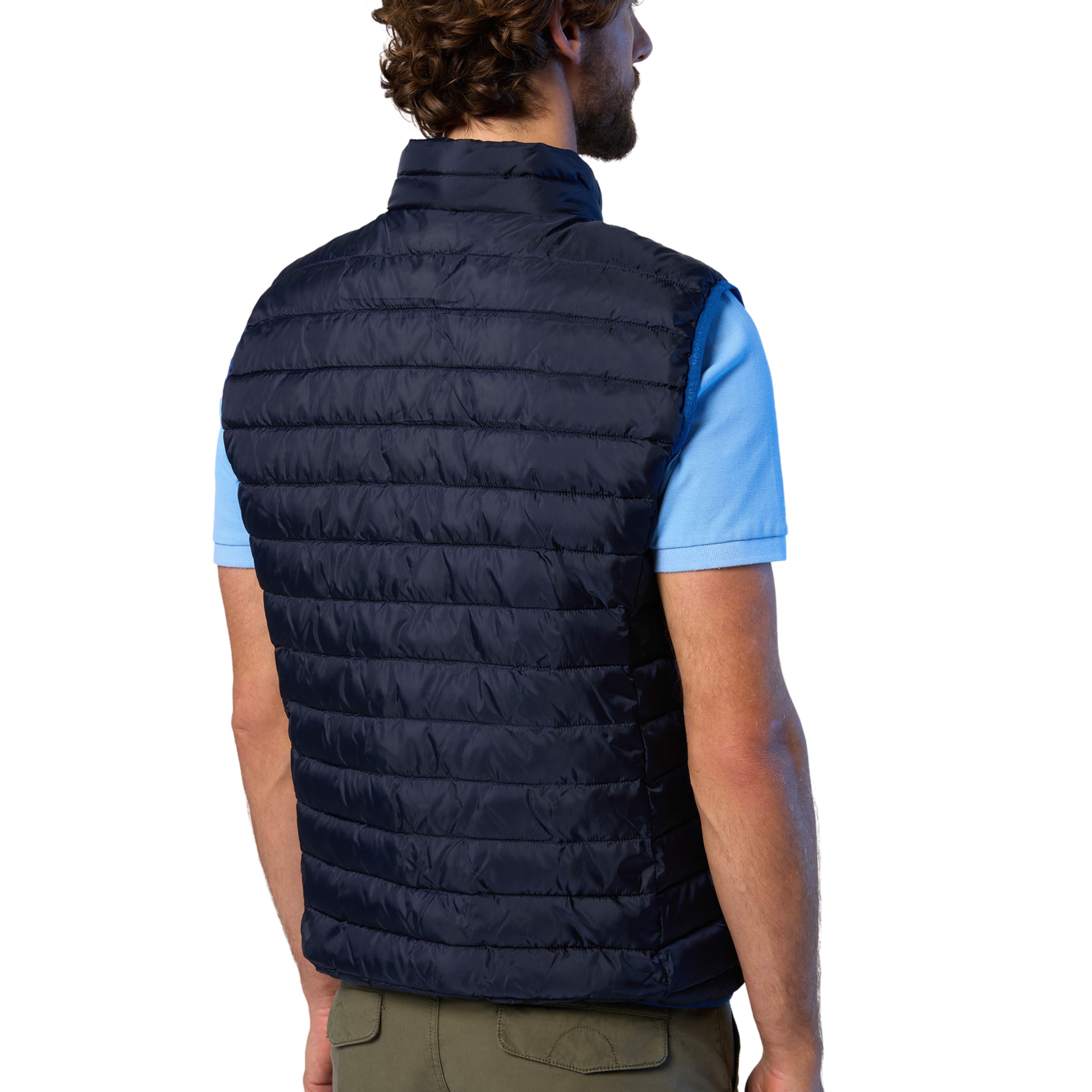 North Sails Gilet Smanicato Zip Crozet Vest tecnico outdoor antivento Tech 603272 0802 navy