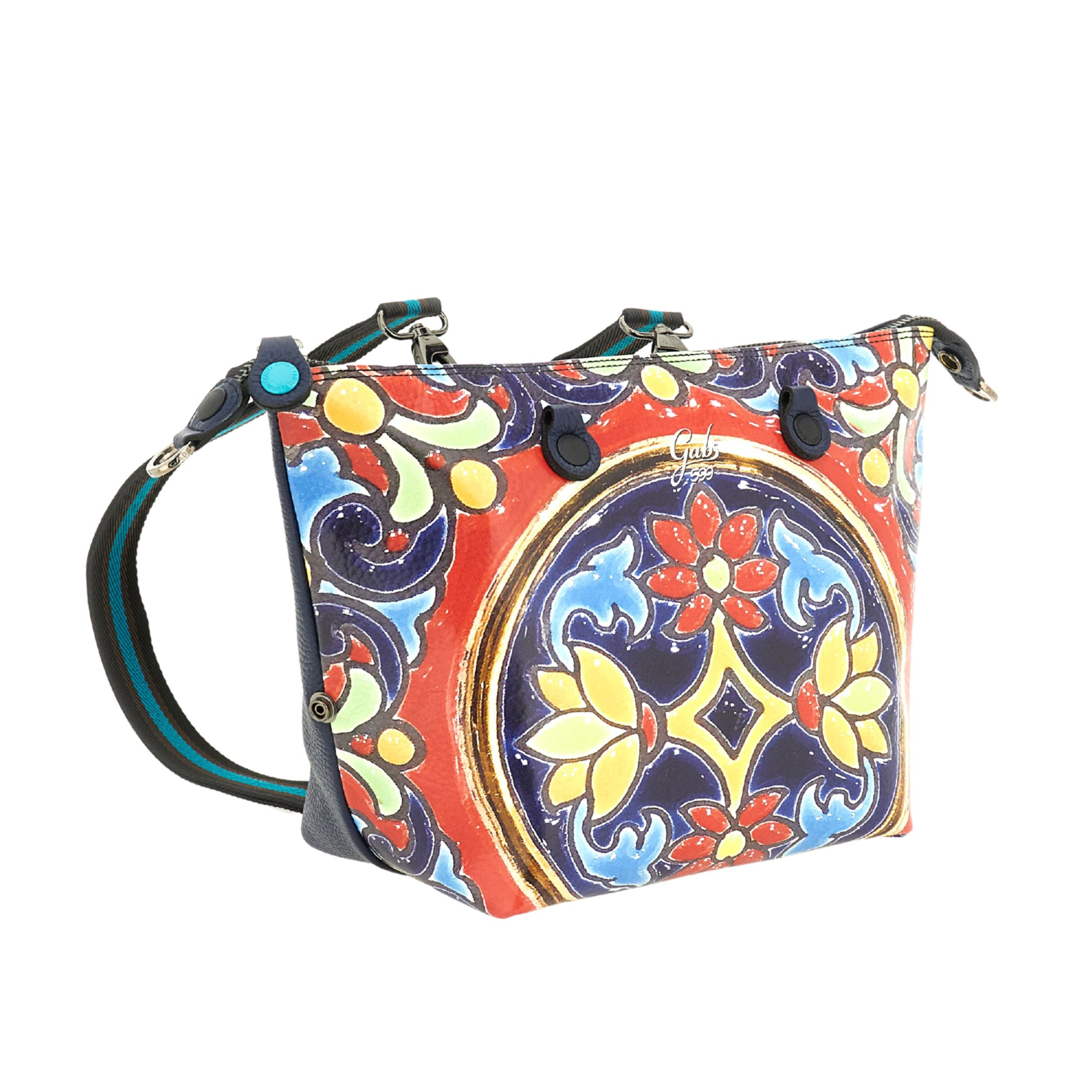 Gabs G3 Plus M Basic Borsa Zaino Trasformabile Hobo Shopper Tote Bauletto in Pelle Stampa 599