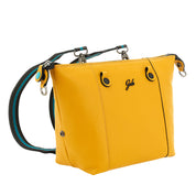 Gabs G3 Plus M Borsa Zaino Trasformabile Hobo Shopper Tote Bauletto in Pelle Giallo Orzo