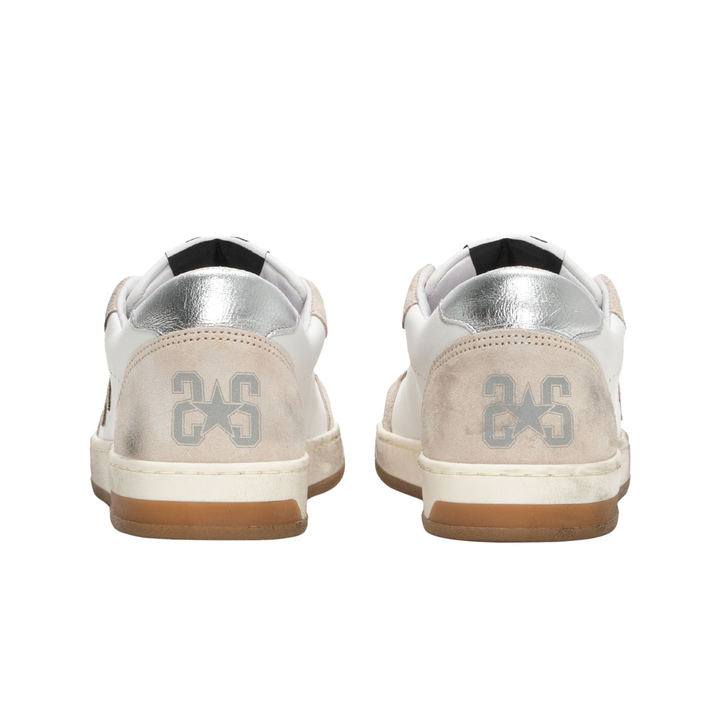 2Star Scarpe Sneakers Made in Italy artigianali Week Star Pelle Bianco Beige