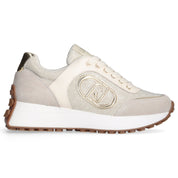 Liu Jo Scarpe Lolo 17 Sneakers Tomaia in Pelle Beige Sabbia