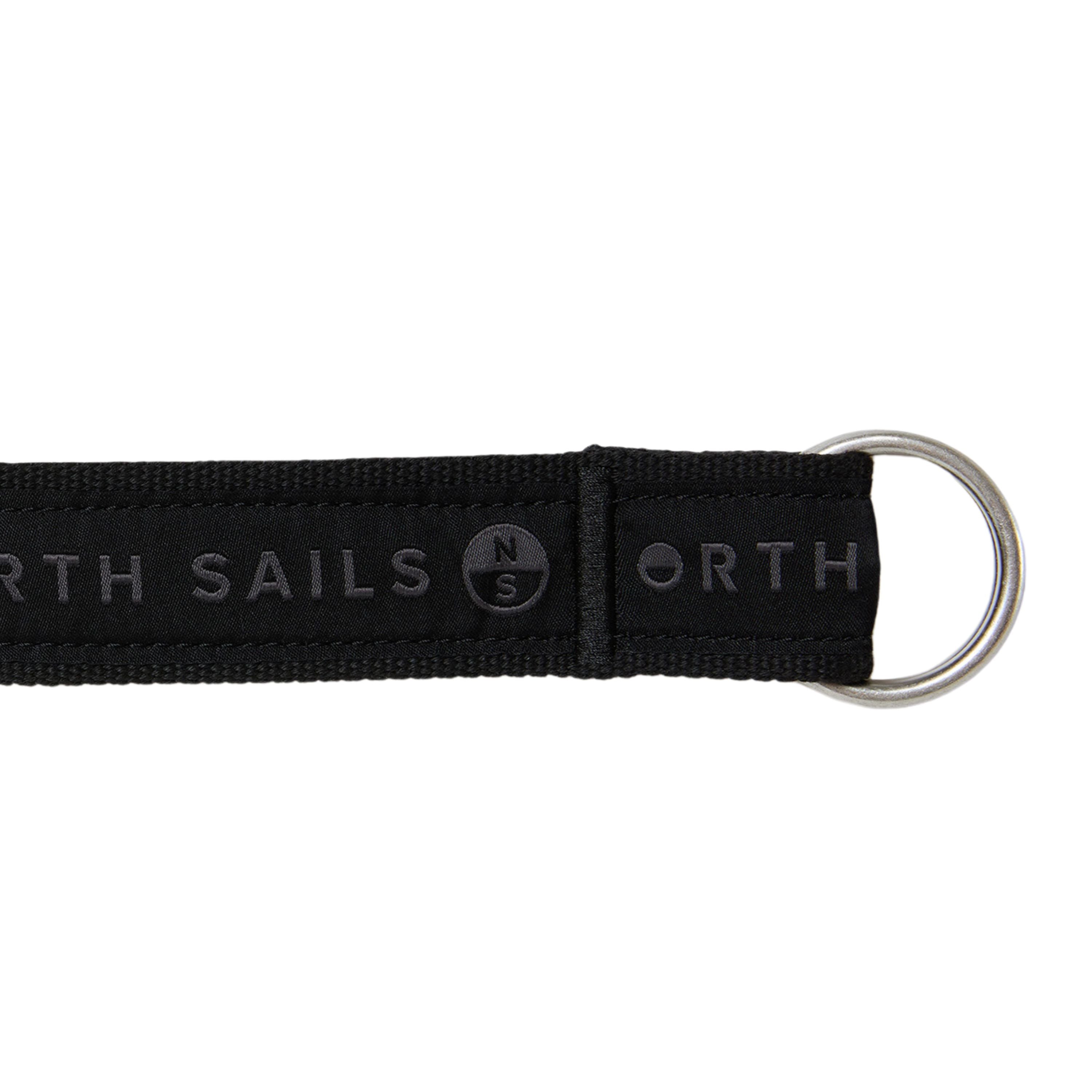 North Sails cintura belt nastro logato fibbia ring tessuto tecnico black