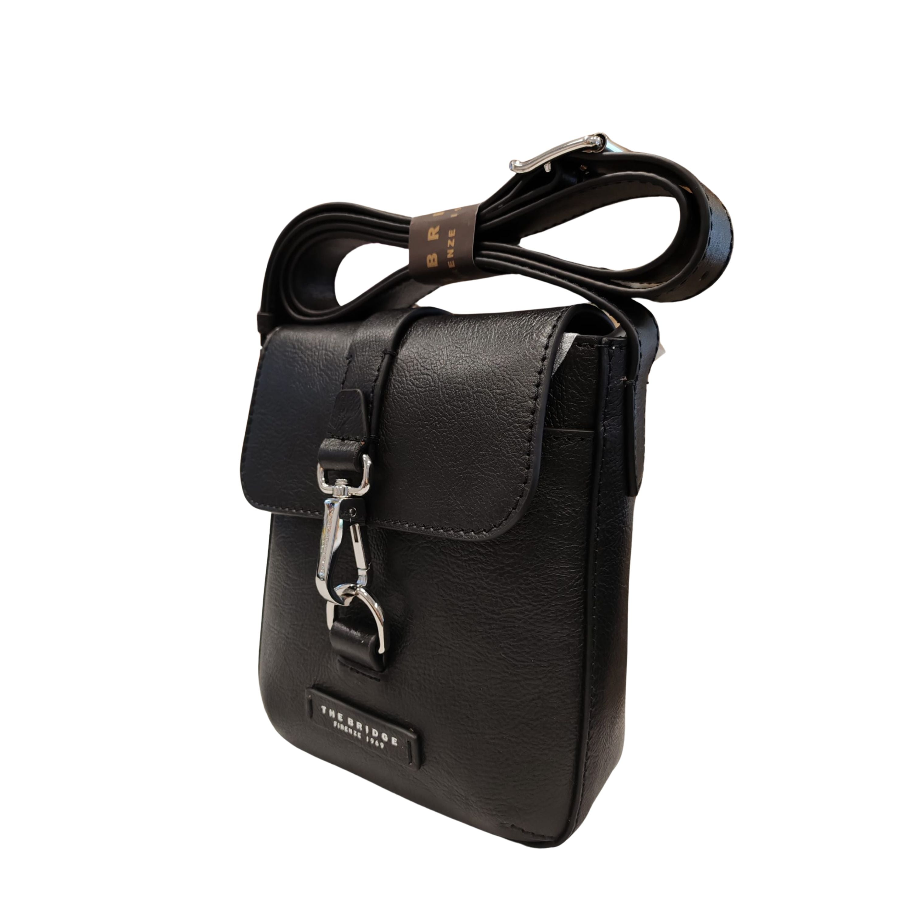 The Bridge Borsello Piccolo Crossbody Uomo Linea Cesare in Pelle Nero 451505D9