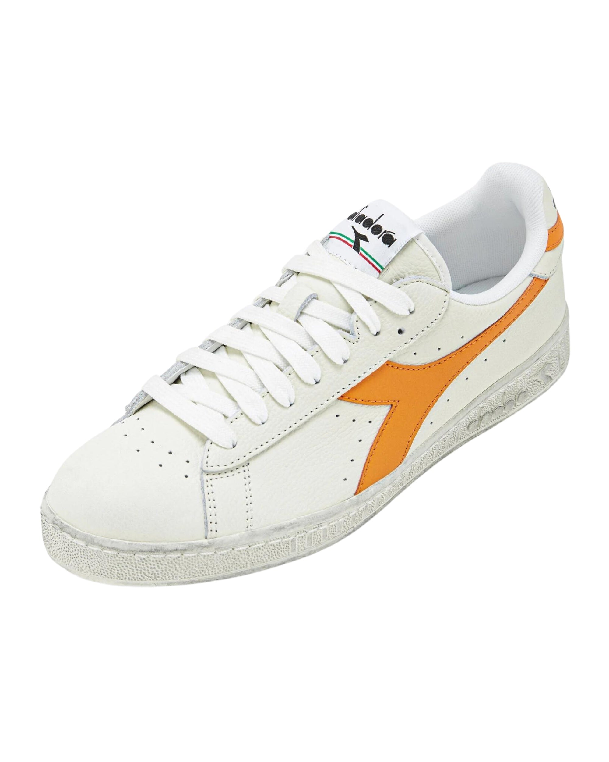 Diadora Sneakers Game L Low Fluo Waxed Leather White