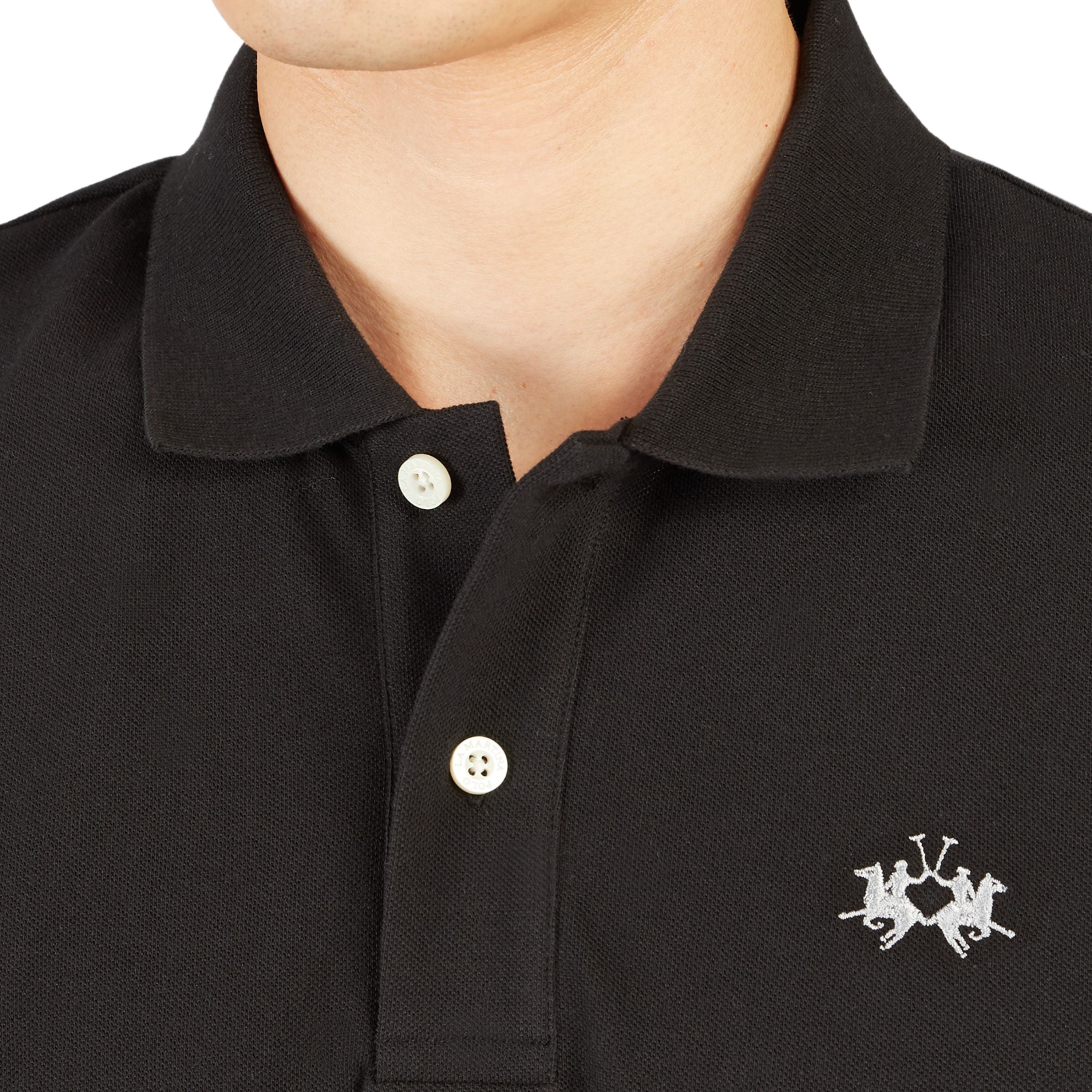 La Martina Polo Classica In Piquet Regular Fit Nero uomo