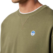 North Sails Felpa manica lunga girocollo CREWNECK SWEATSHIRT verde militare 691220