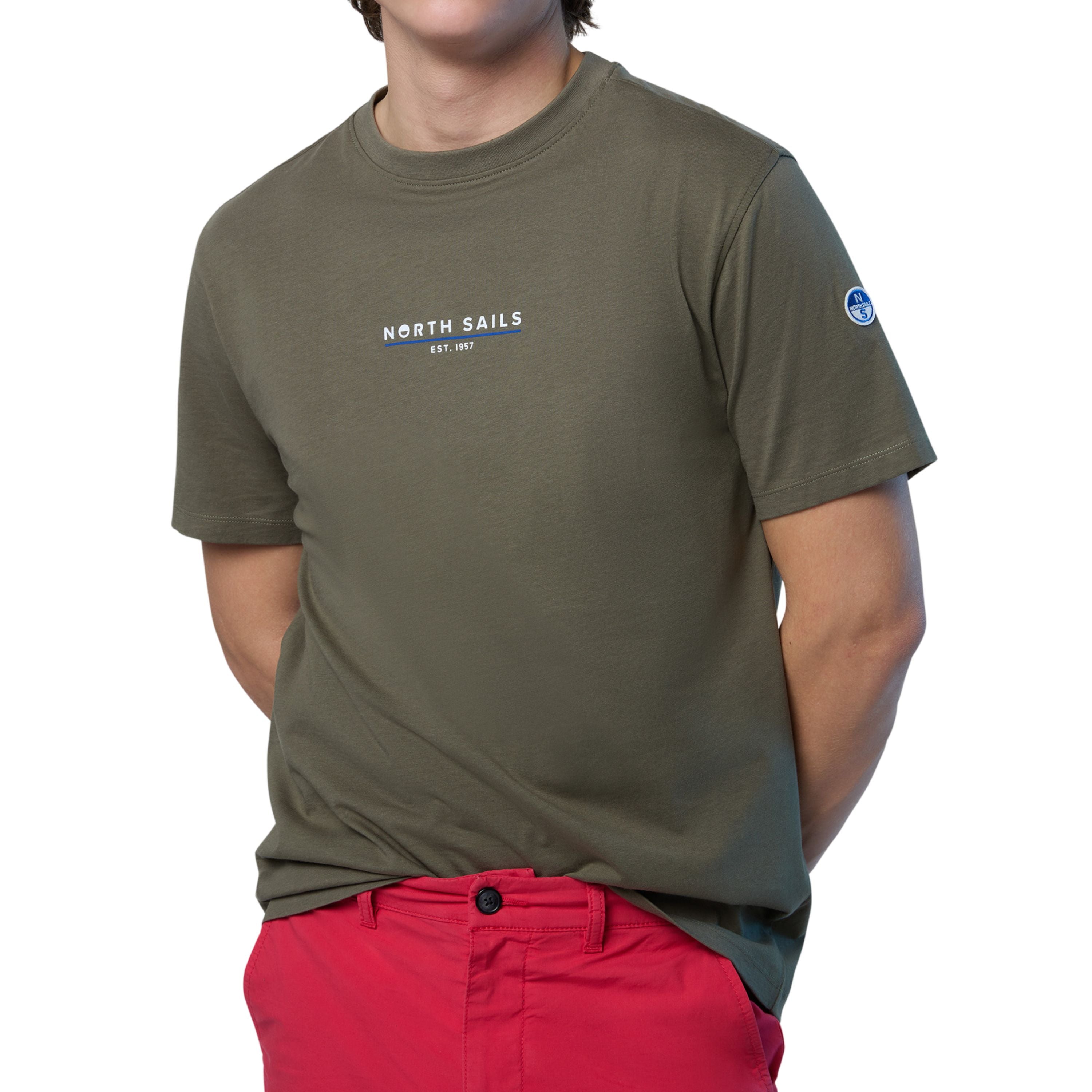 North Sails T-shirt maglia maglietta 692974 Comfort Fit 0441 Doppio Logo