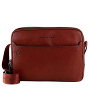 Piquadro Crossover Briefcase With Two Compartments Made Of Brown Leather Unisex