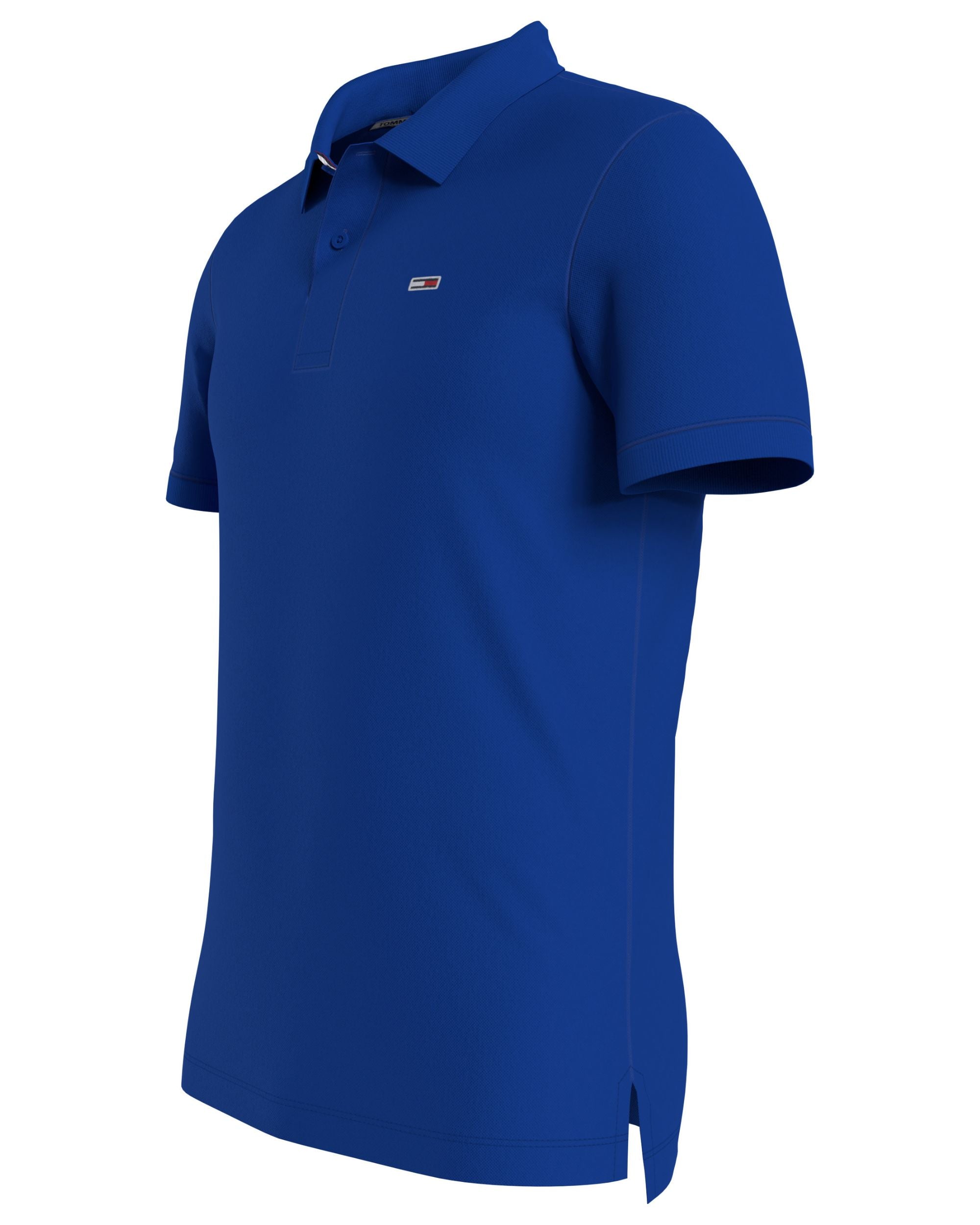 Tommy Jeans Polo Logo Front Cotton Blue