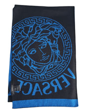 Versace Stola Pashmina Lana Blu