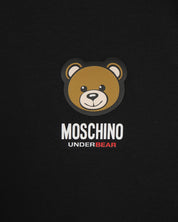 Moschino Underbear Cappuccio con Zip Cropped Cotone Nero