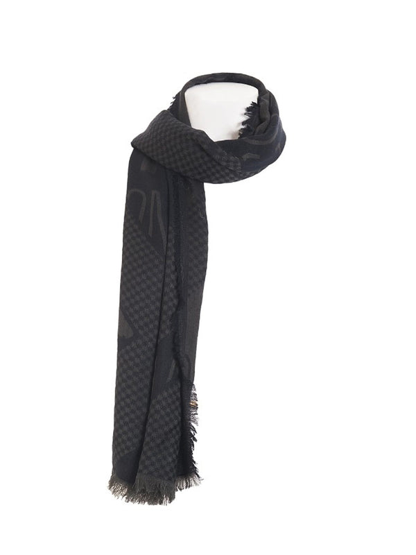 Fracomina Scarf Large Jacquard Black Women