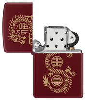 Zippo accendino Special Limited Edition 46834 drago fortuna merlot