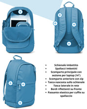 Satch Tempo Libero Imbottitura Posteriore, Eco Blu Unisex