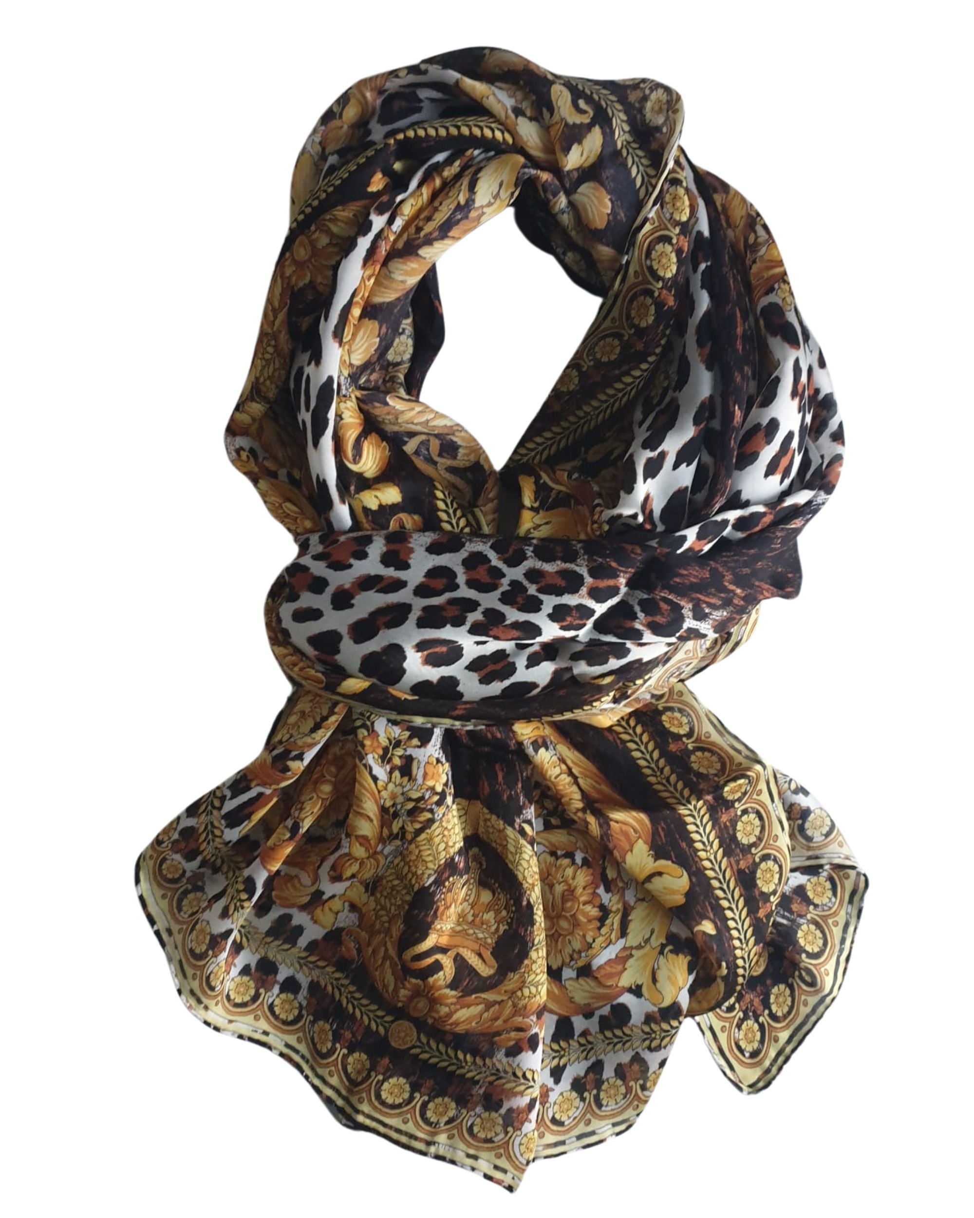 Versace Multicolored Silk Pashmina Stole Scarf