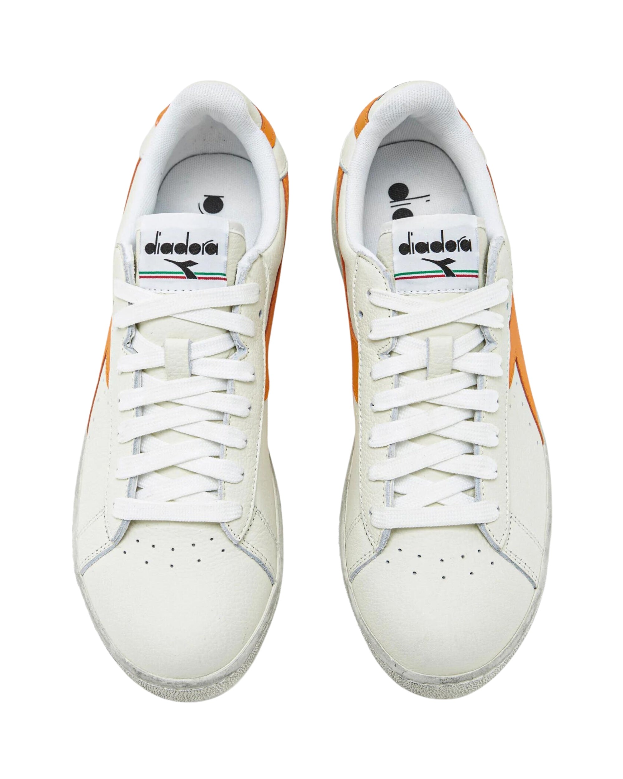 Diadora Sneakers Game L Low Fluo Waxed Leather White