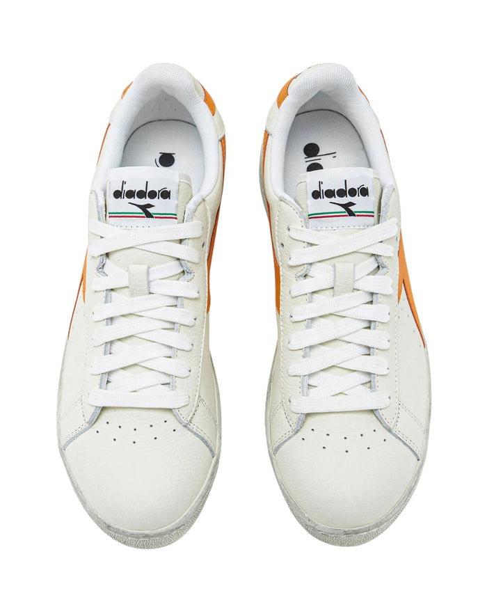 Diadora Sneakers Game L Low Fluo Waxed Pelle Bianco 3