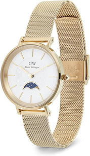 Daniel Wellington orologio Petite Lune 32mm evergold bianco donna DW00100771