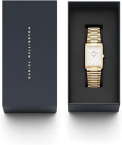 Daniel Wellington orologio bound 28mm 316L steel oro 35x24 retro moderno bianco DW00100703