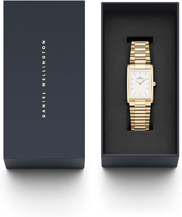 Daniel Wellington orologio bound 28mm 316L steel oro 35x24 retro moderno bianco DW00100703