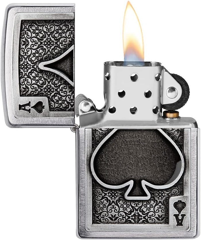 Zippo Antivento Ricaricabile Made In Usa Placca Argento Unisex 3