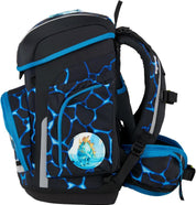 Ergobag CUBO SET zaino sacca portapenne Ergonomico Eco Resistente Bearassic Garden Nero Blu