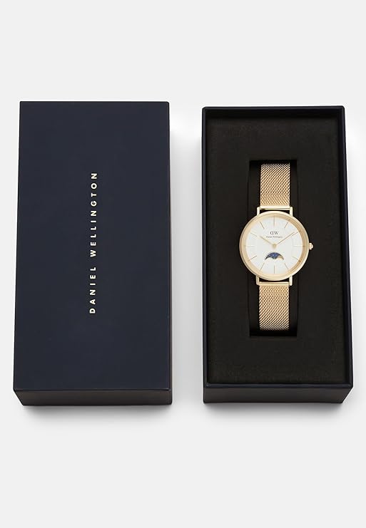 Daniel Wellington orologio Petite Lune 32mm evergold bianco donna DW00100771