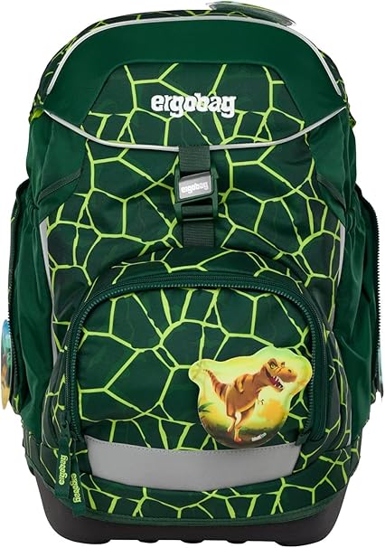 Ergobag PACK SET zaino portapenne Ergonomico Personalizzabile Eco Resistente Acqua Sporco Verde Bambino BEARREX