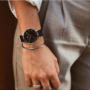 Daniel Wellington orologio uomo donna PETITE ASHFIELD black 36mm nero