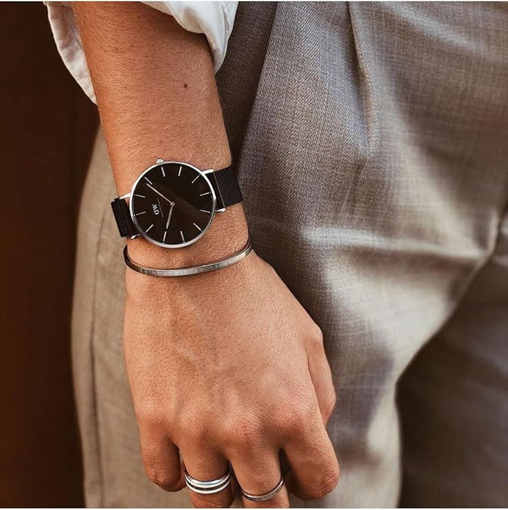 Daniel Wellington orologio uomo donna PETITE ASHFIELD black 36mm nero