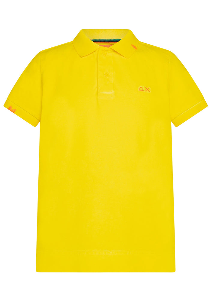 Sun68 Polo Special Dyed EL Cotton Yellow 1