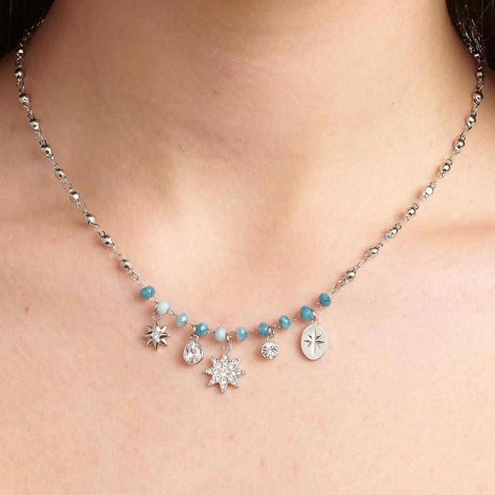 Brosway Collana Donna in Acciaio e Cristalli/pietre Naturali Stella | Collezione Chakra - BHKN084