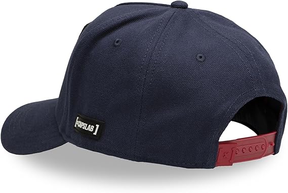 Capslab Cappellino con Visiera Collezione Naruto in Cotone Blu Rosso Unisex