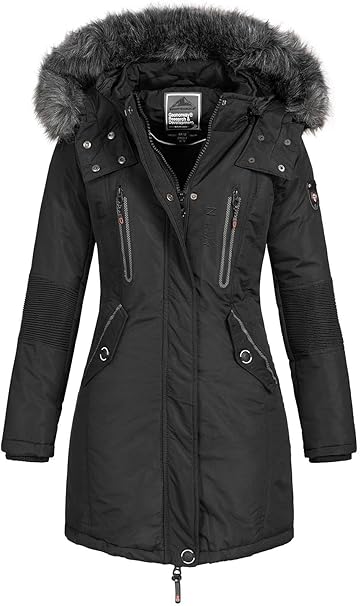 Anapurna Parka Lungo Christina Con Ecofur Sintetica Nero Donna
