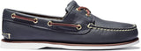 Timberland Scarpa da Barca Uomo Classic 2-Eye Tomaia in Pelle Blu Scuro