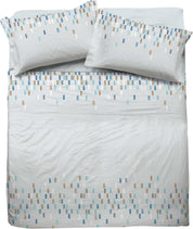 Jolly Set Completo Letto lenzuola matrimoniale Cotone federe FEDORA azzurro