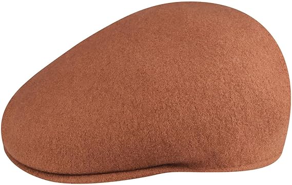 Kangol Cappello Coppola 504 Iconico in Lana Marroncino Mogano Unisex