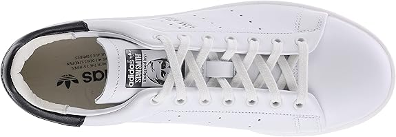 Adidas Sneakers Stan Smith Pure Tomaia in Pelle Bianco Nero Uomo