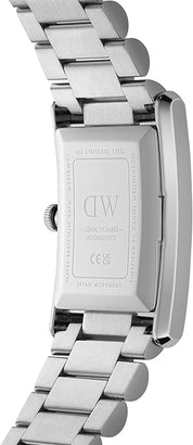 Daniel Wellington orologio bound 28mm 316L steel silver 35x24 retro moderno bianco