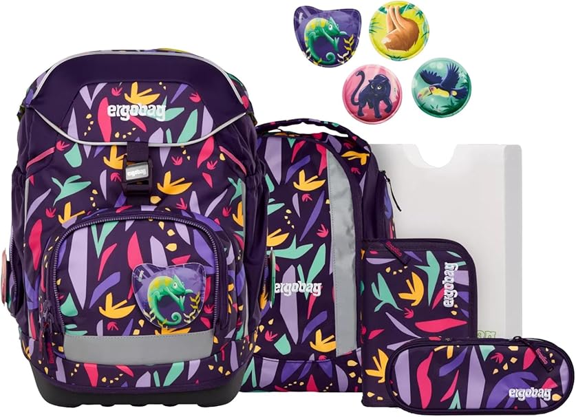 Ergobag PACK SET zaino portapenne Ergonomico Eco Resistente Acqua Sporco Garden