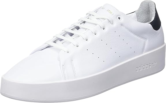 Adidas Scarpe Sneaker Stan Smith Relasted in Pelle Bianco Nero Uomo