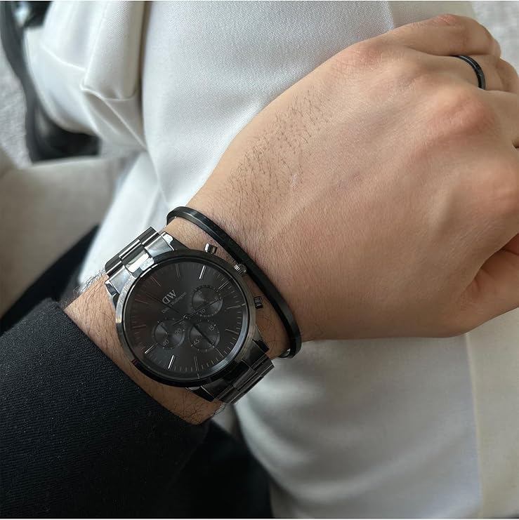 Daniel Wellington orologio iconic Link cronografo 42mm inox 316L black DW00100642