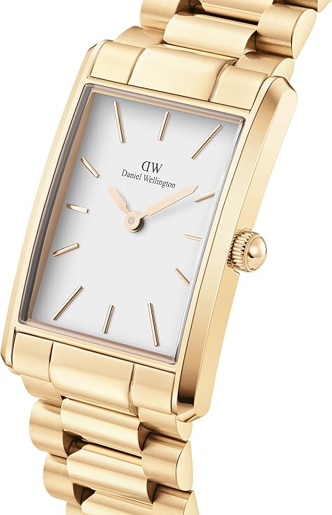 Daniel Wellington orologio bound 28mm 316L steel oro 35x24 retro moderno bianco DW00100703