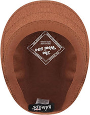 Kangol Cappello Coppola 504 Iconico in Lana Marroncino Mogano Unisex