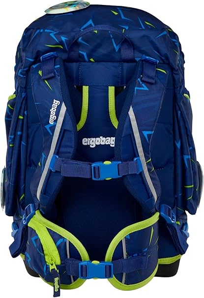 Ergobag PACK SET zaino portapenne Ergonomico Personalizzabile Eco Resistente Acqua Sporco Verde Bambino RUNBEAR