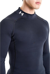 Under Armour maglia manica lunga lupetto compressione allenamento corsa uomo men nero