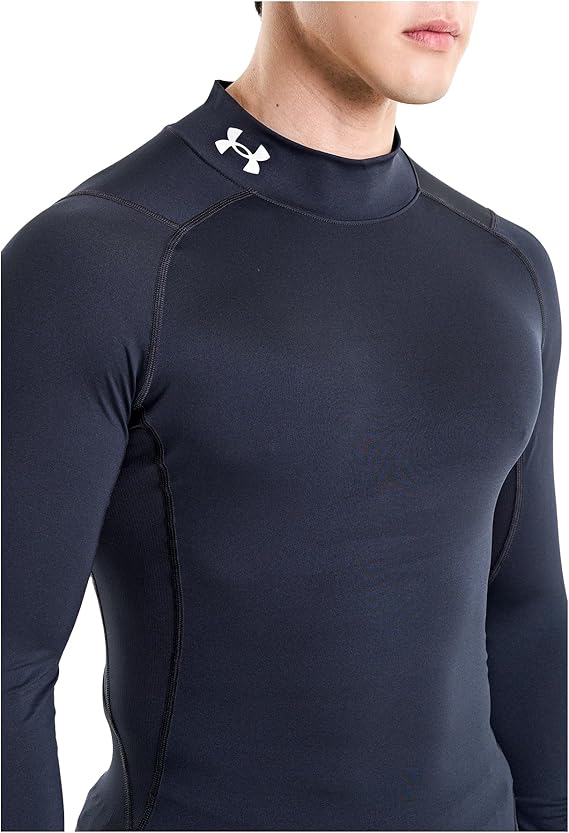 Under Armour maglia manica lunga lupetto compressione allenamento corsa uomo men nero